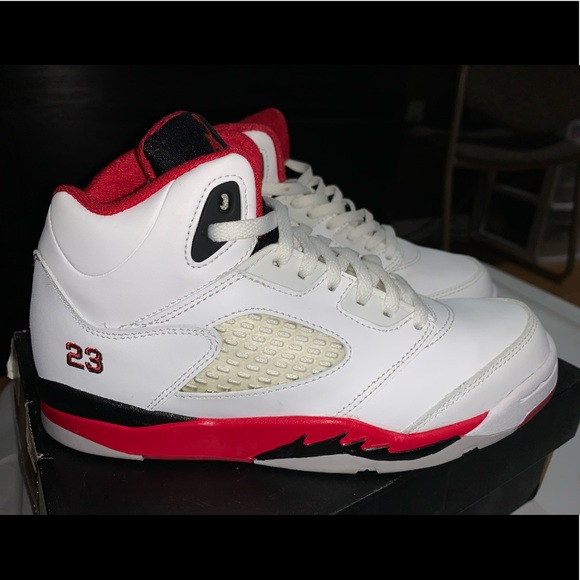 Fire Red 5s (black tongue) Sneakers